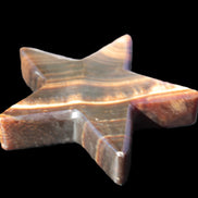 Chocolate Calcite Star 105*20mm 266.5g in bright sunlight - Rocks and Things Store