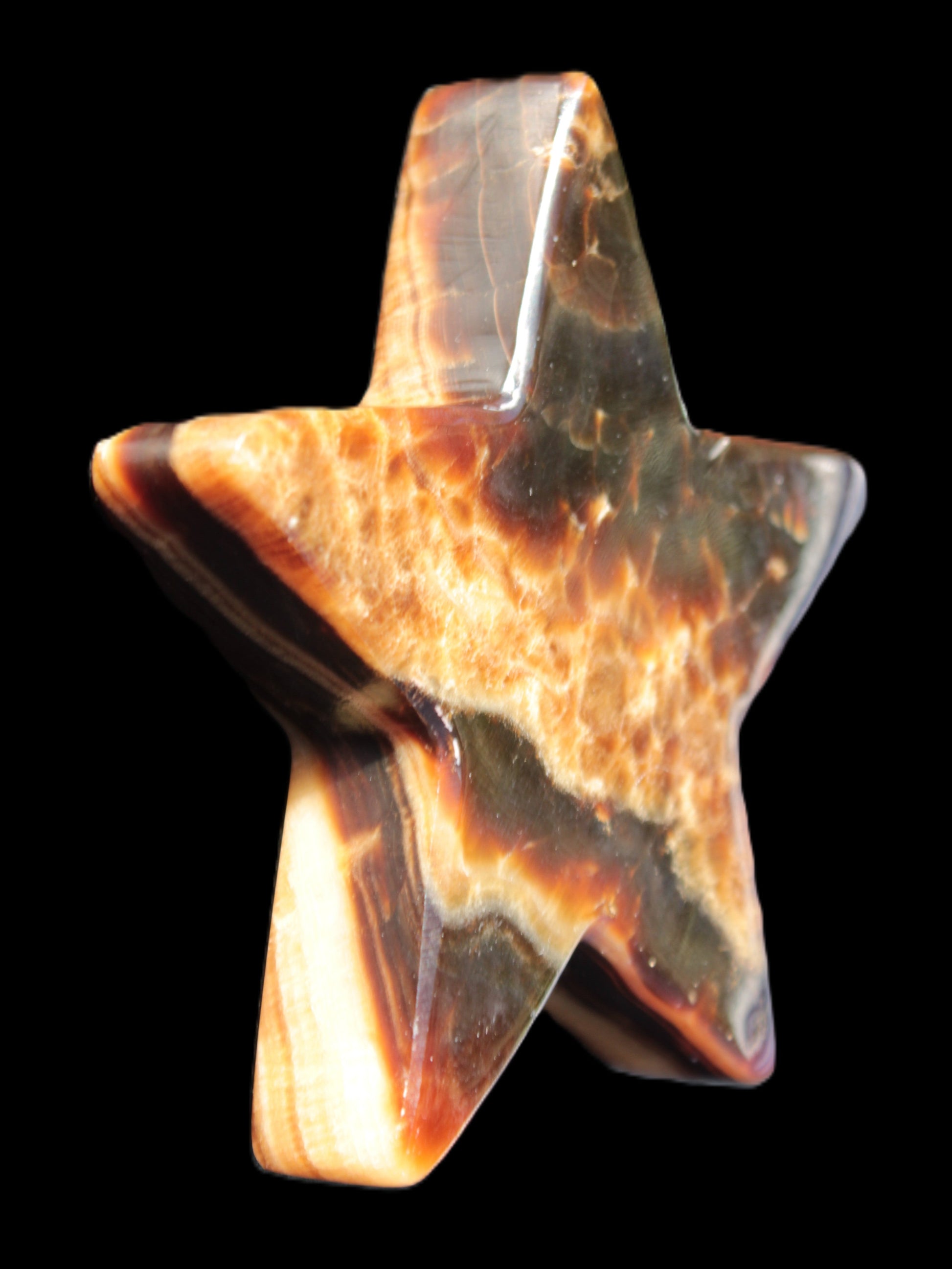 Chocolate Calcite Star 105*19mm 244g Rocks and Things Store
