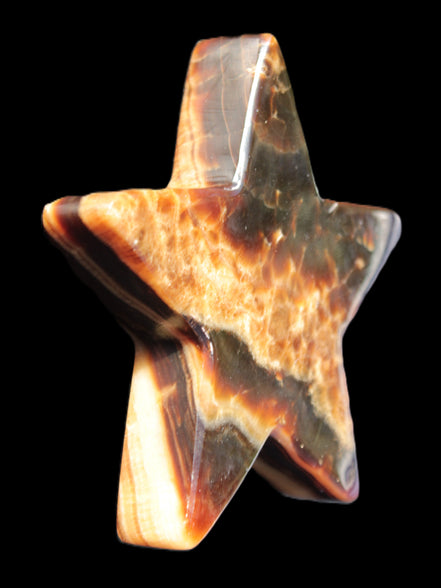 Chocolate Calcite Star 105*19mm 244g Rocks and Things Store