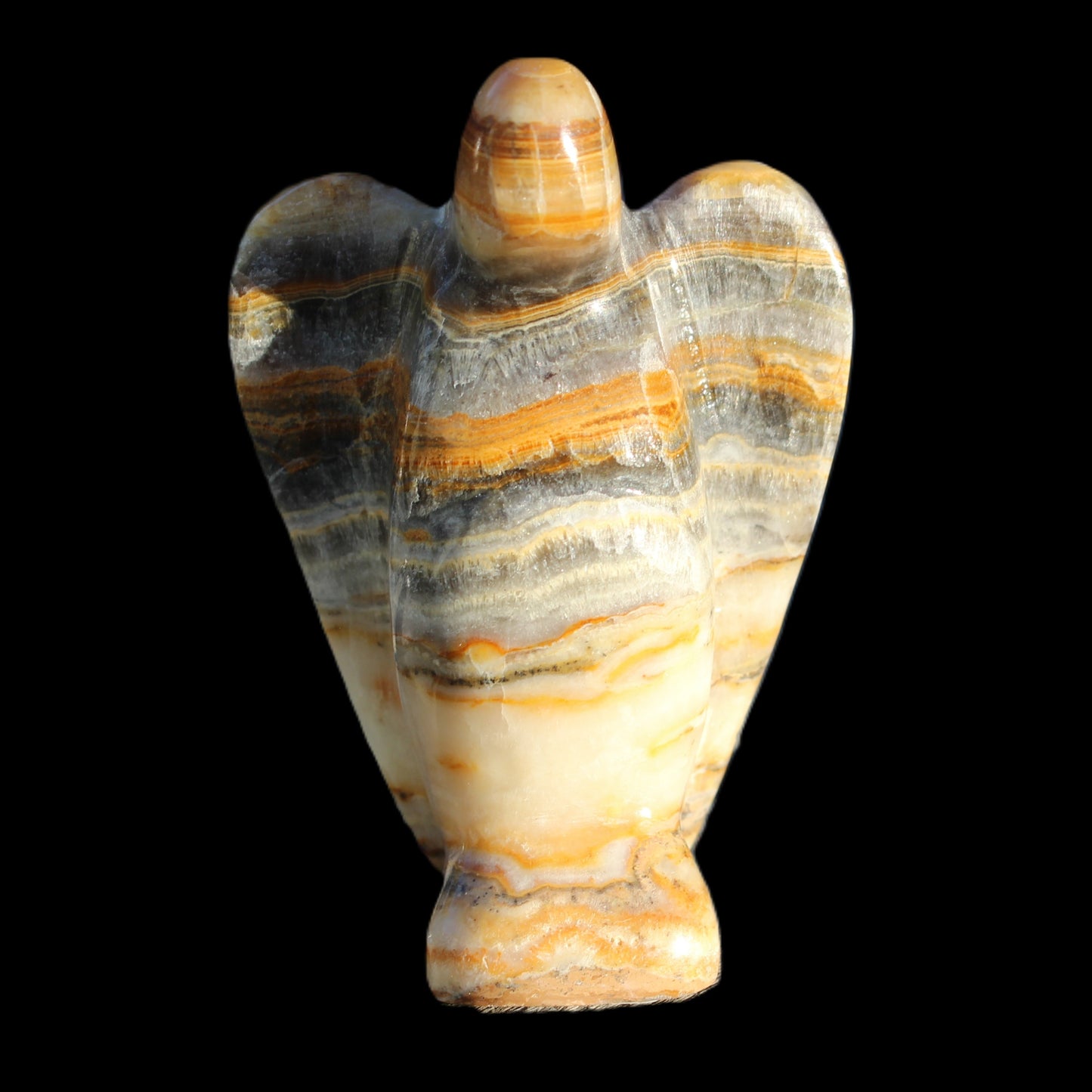 Bumblebee Calcite hand-carved Angel 179g Rocks and Things