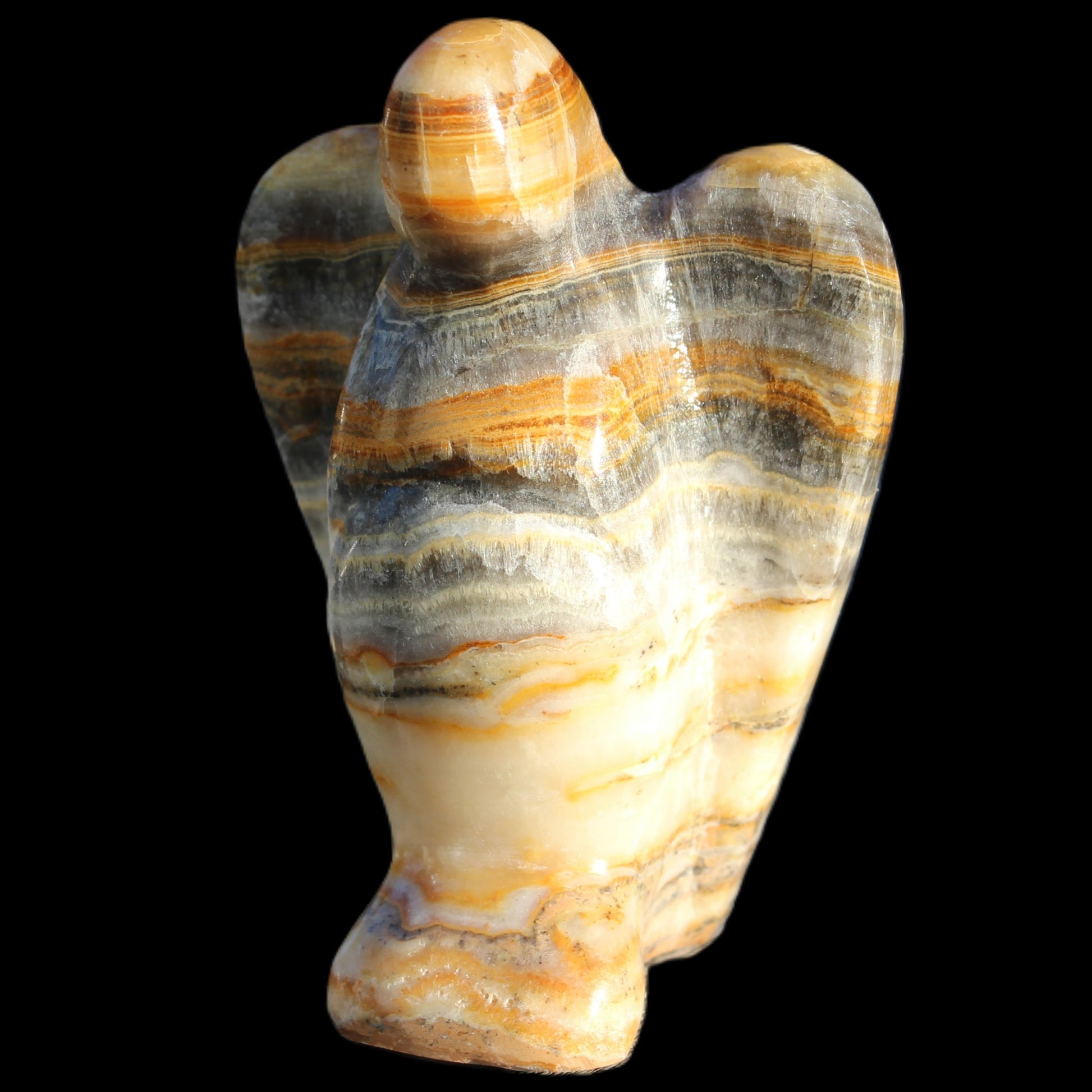 Bumblebee Calcite hand-carved Angel 179g Rocks and Things