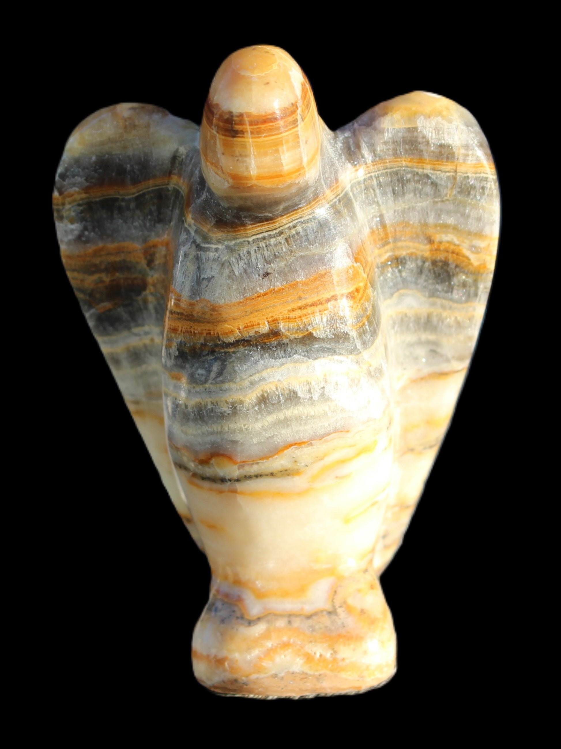 Bumblebee Calcite hand-carved Angel 179g Rocks and Things