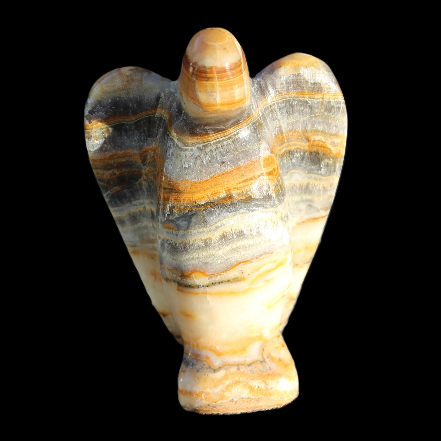 Bumblebee Calcite hand-carved Angel 179g Rocks and Things