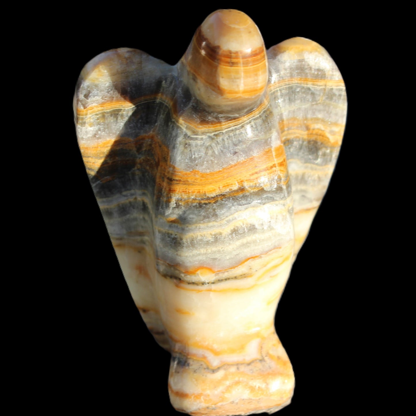 Bumblebee Calcite hand-carved Angel 179g Rocks and Things