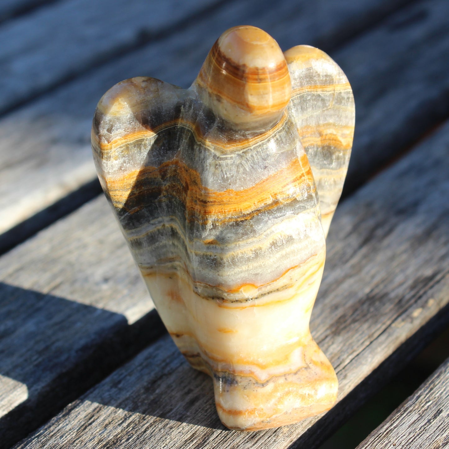 Bumblebee Calcite hand-carved Angel 180g