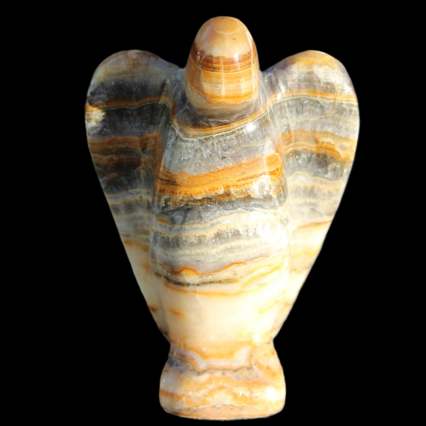 Bumblebee Calcite hand-carved Angel 179g Rocks and Things