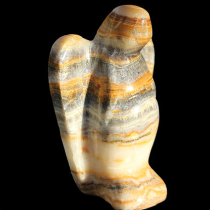 Bumblebee Calcite hand-carved Angel 179g Rocks and Things