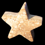 Chocolate Calcite Star 64*21mm 112.2g in bright sunshine -  Rocks and Things Store