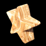 Chocolate Calcite Star 64*21mm 112.2g in bright sunshine - Rocks and Things Store