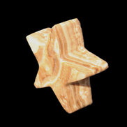 Chocolate Calcite Star 64*21mm 112.2g in bright sunshine - Rocks and Things Store