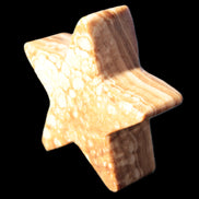 Chocolate Calcite Star 64*21mm 112.2g in bright sunshine - Rocks and Things Store