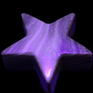 Chocolate Calcite Star 66*22mm 120g in UV light - Rocks and Things Store