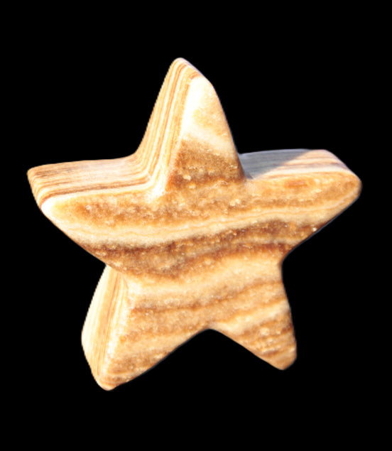 Chocolate Calcite Star 66*22mm 120g Rocks and Things Store