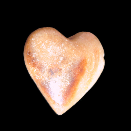 Chocolate Calcite heart 35*35mm 22g in sunlight - Rocks and Things Store