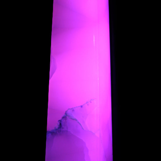 Mangano Calcite obelisk 257*88*64mm 1331g in sunlight - Rocks and Things Store