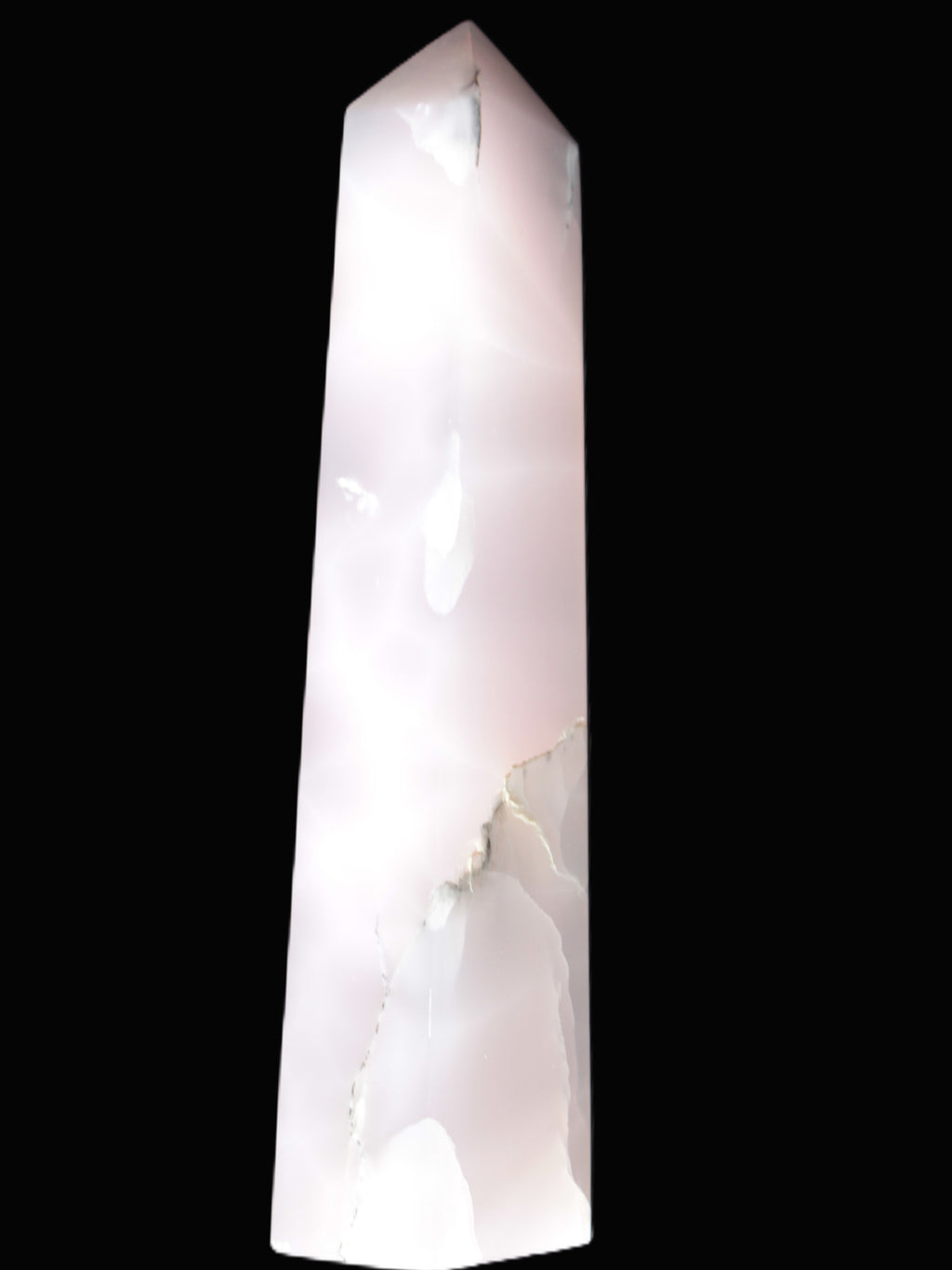 Mangano Calcite obelisk 257*88*64mm 1331g Rocks and Things
