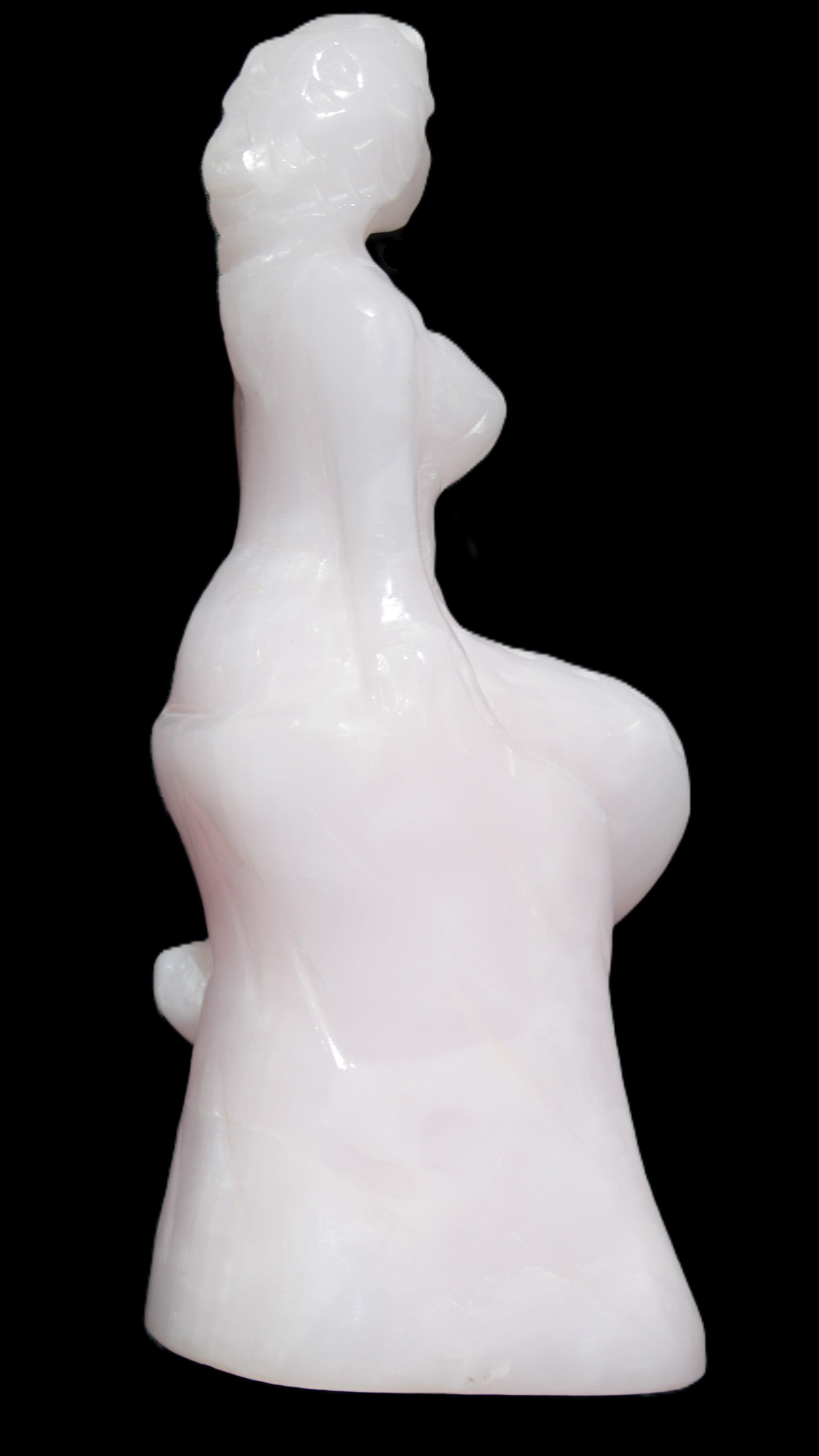 Mangano Calcite hand-carved mermaid 213*75*86mm 1584.9g Rocks and Things Store
