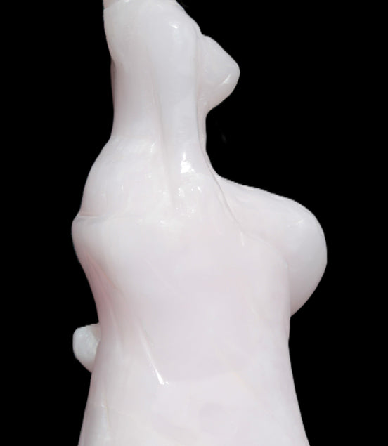Mangano Calcite hand-carved mermaid 213*75*86mm 1584.9g Rocks and Things Store