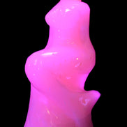 Mangano Calcite hand-carved mermaid 213*75*86mm 1584.9g in UV light - Rocks and Things Store