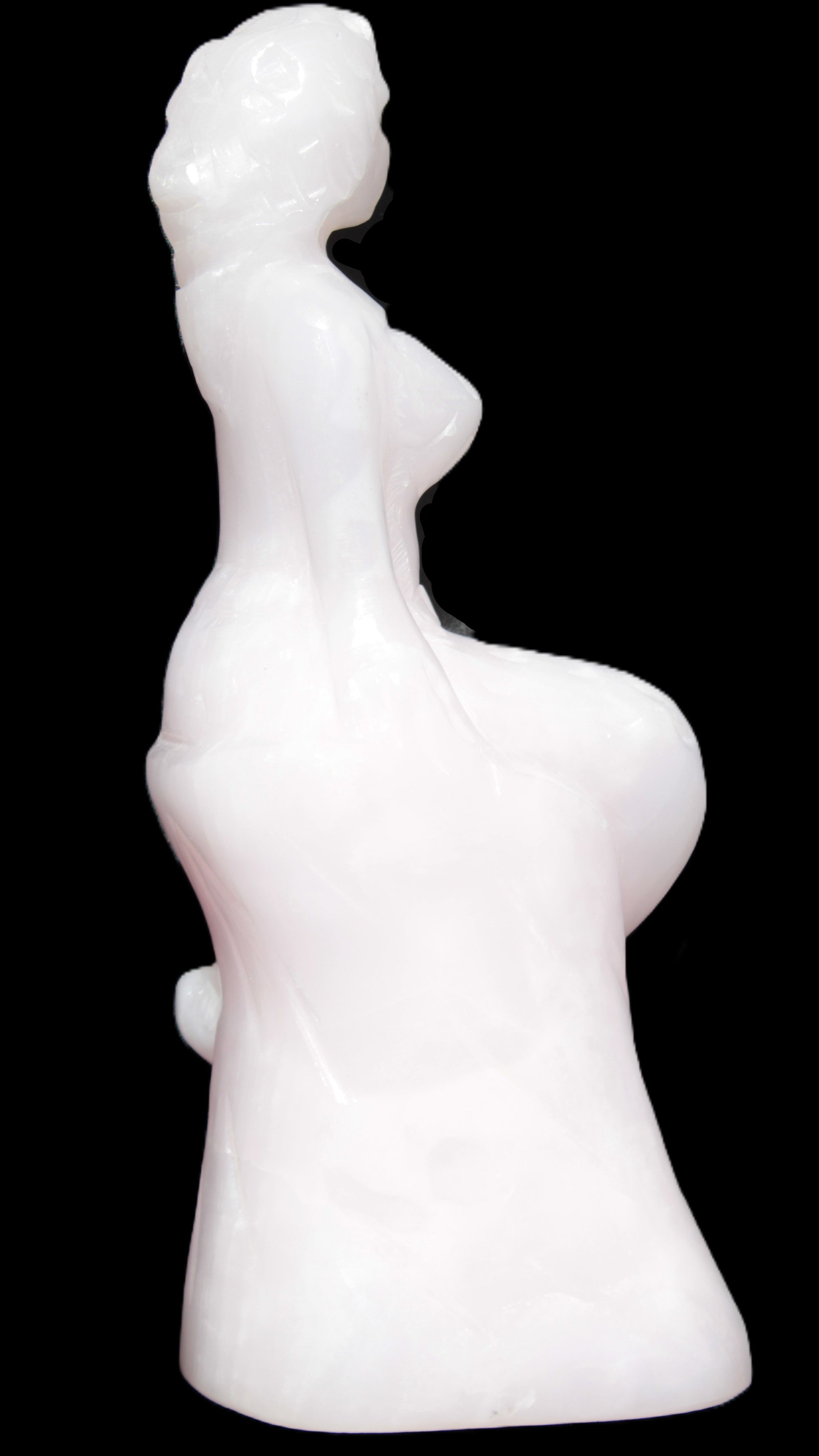 Mangano Calcite hand-carved mermaid 213*75*86mm 1584.9g Rocks and Things Store