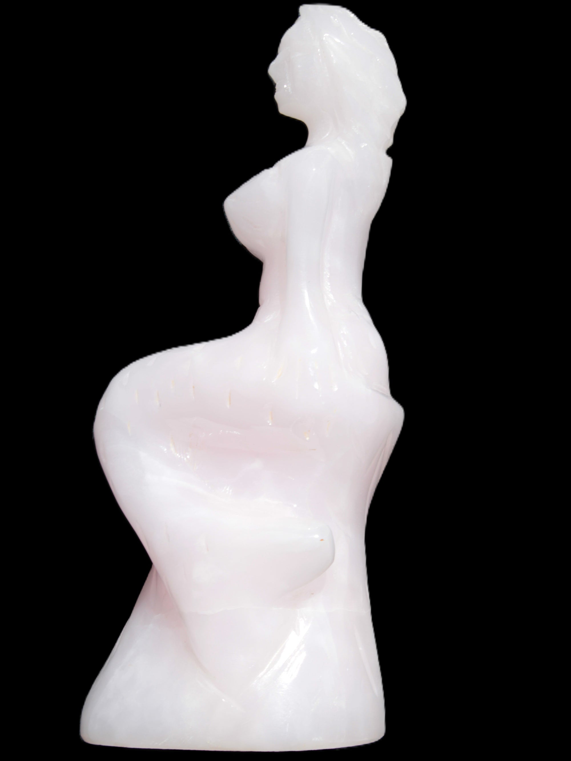 Mangano Calcite hand-carved mermaid 213*75*86mm 1584.9g Rocks and Things Store