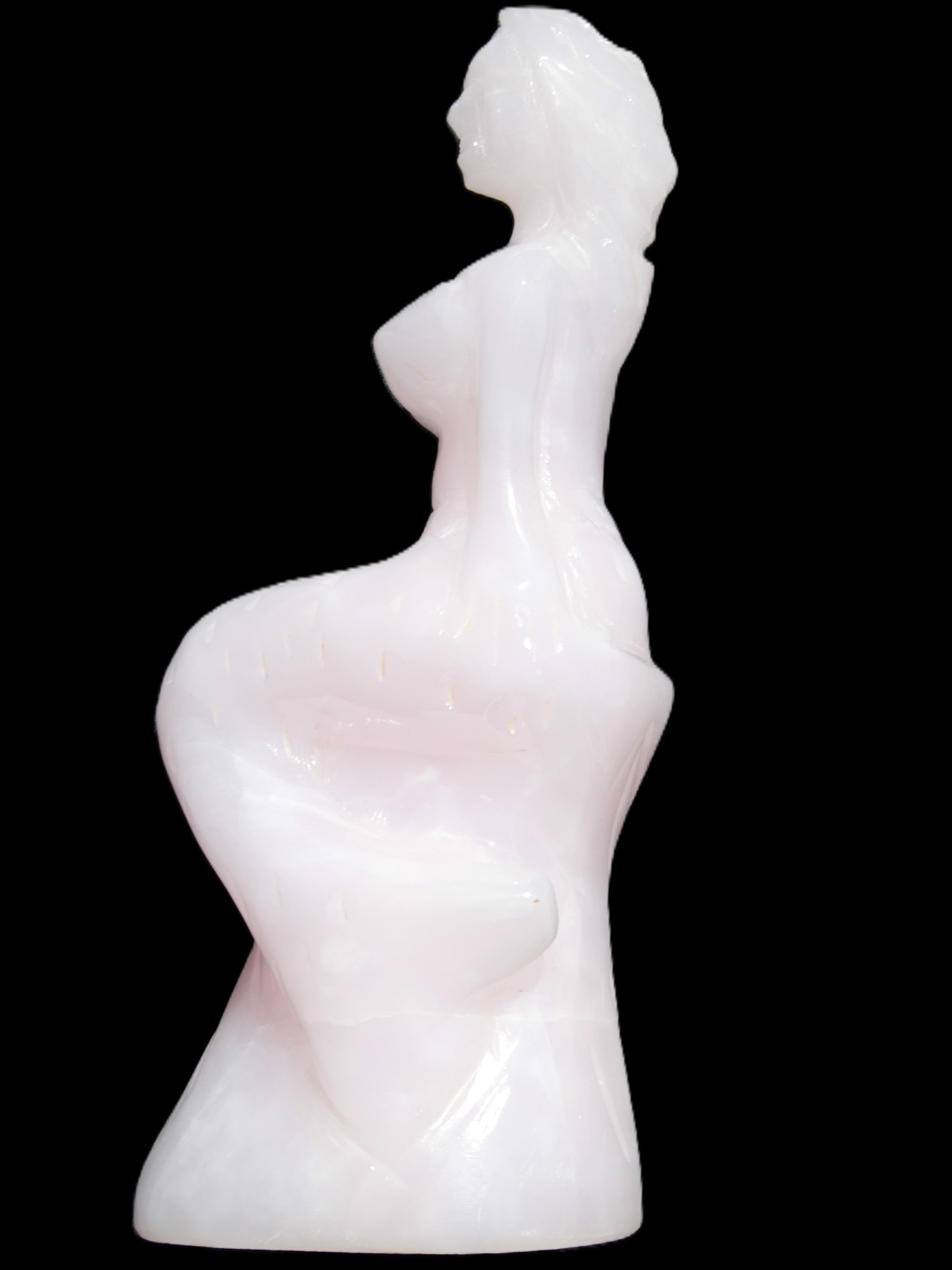 Mangano Calcite hand-carved mermaid 213*75*86mm 1584.9g Rocks and Things Store
