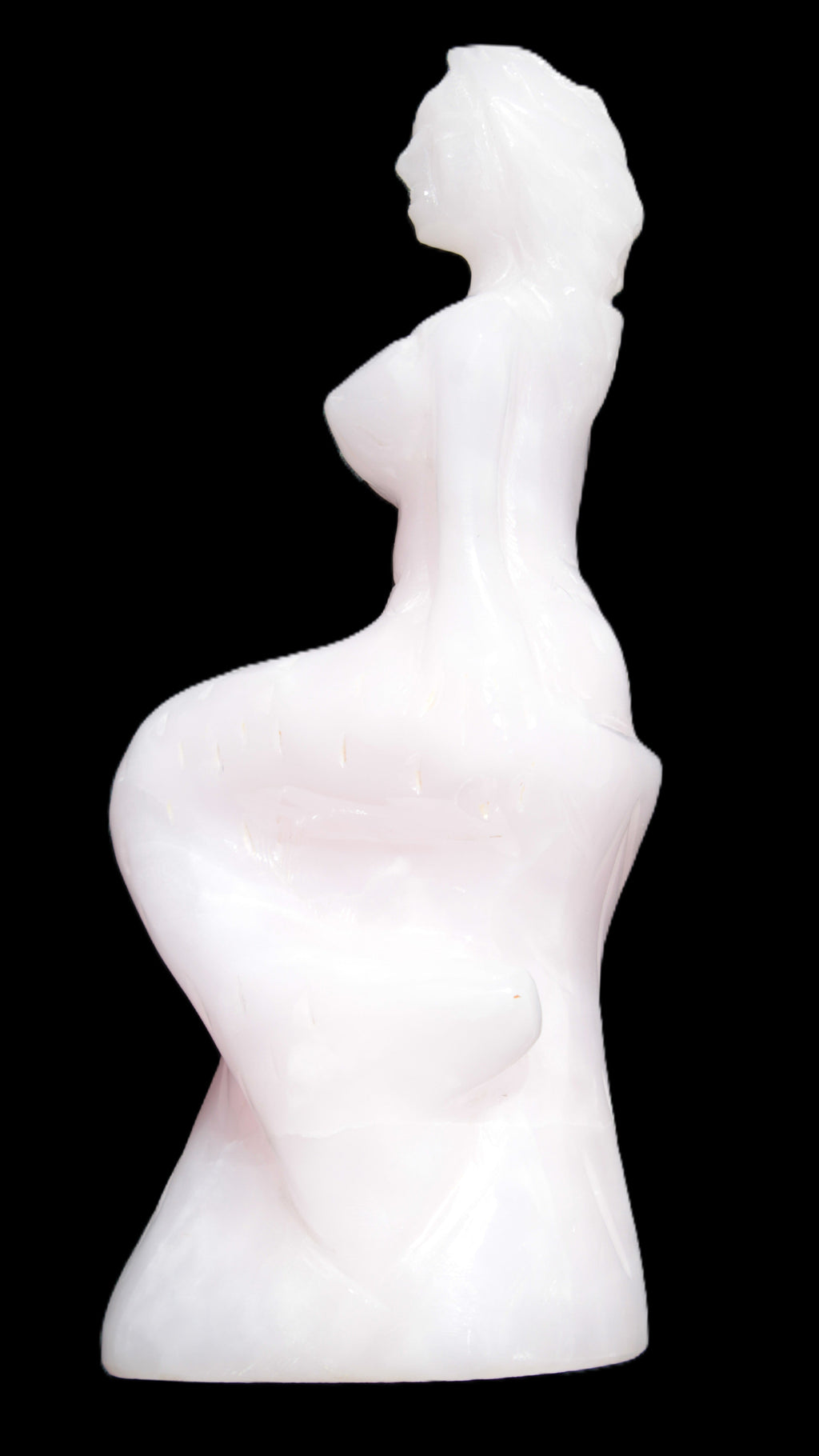 Mangano Calcite hand-carved mermaid 213*75*86mm 1584.9g Rocks and Things Store