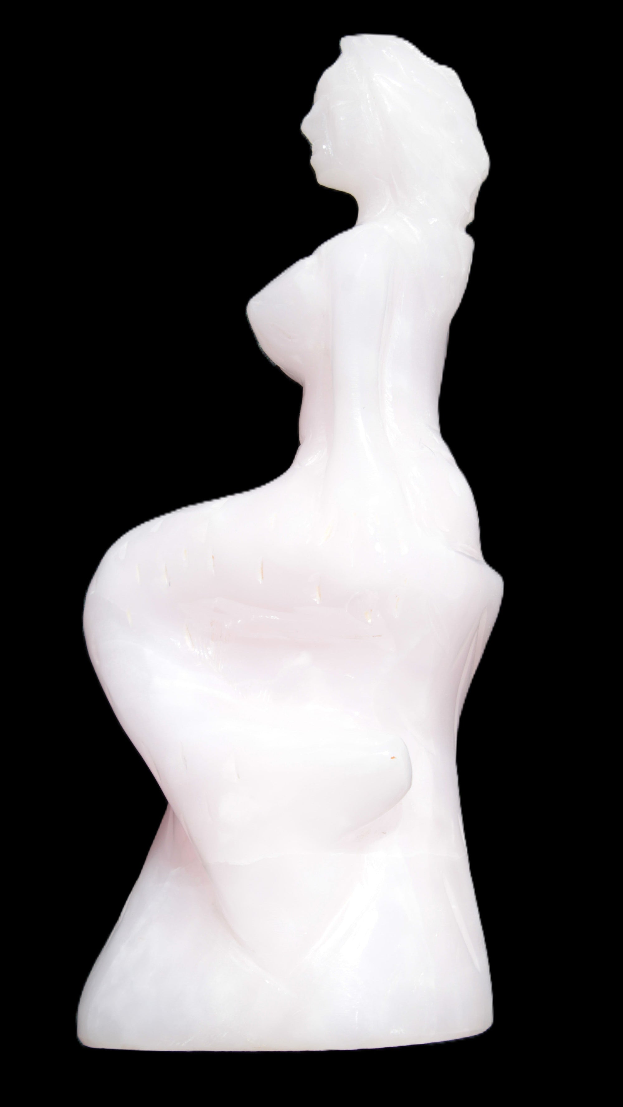 Mangano Calcite hand-carved mermaid 213*75*86mm 1584.9g Rocks and Things Store