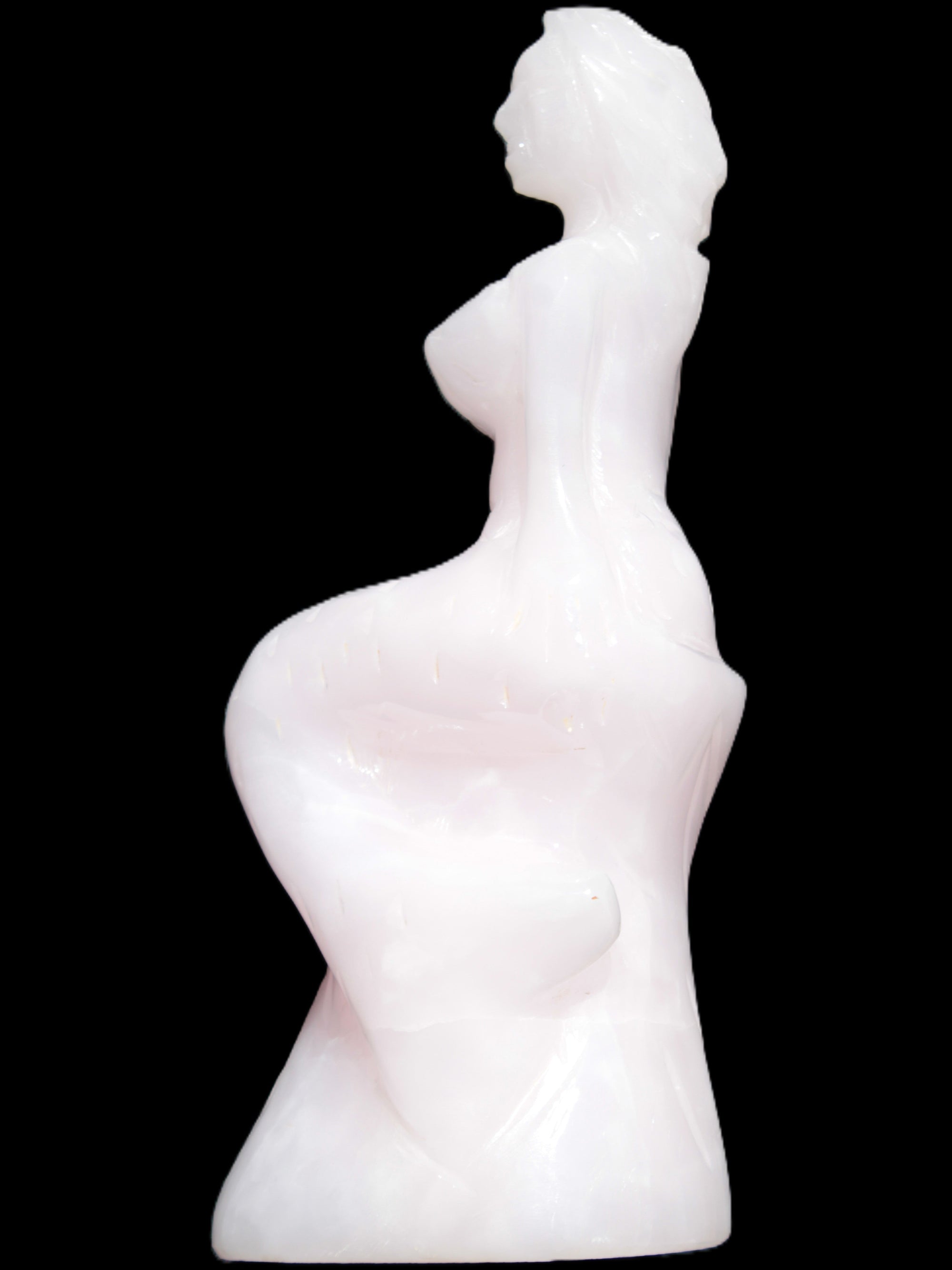 Mangano Calcite hand-carved mermaid 213*75*86mm 1584.9g Rocks and Things Store