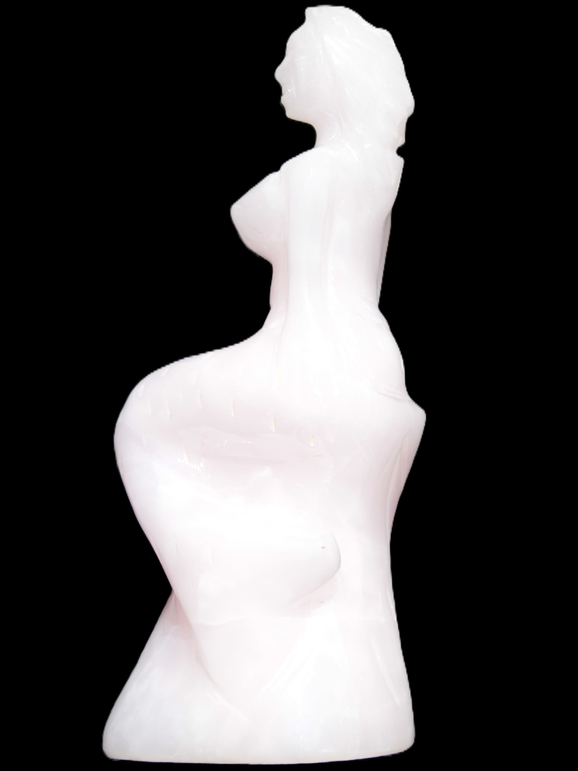 Mangano Calcite hand-carved mermaid 213*75*86mm 1584.9g Rocks and Things Store