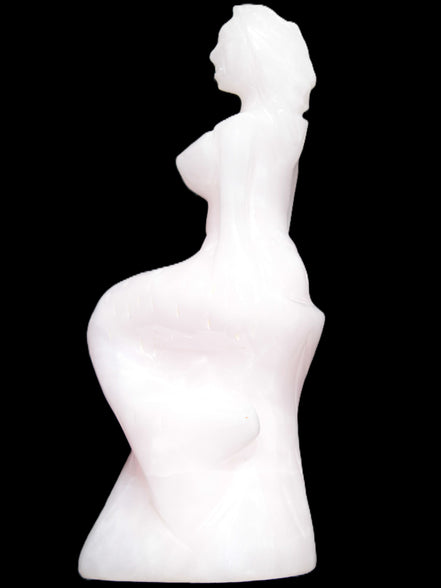 Mangano Calcite hand-carved mermaid 213*75*86mm 1584.9g Rocks and Things Store