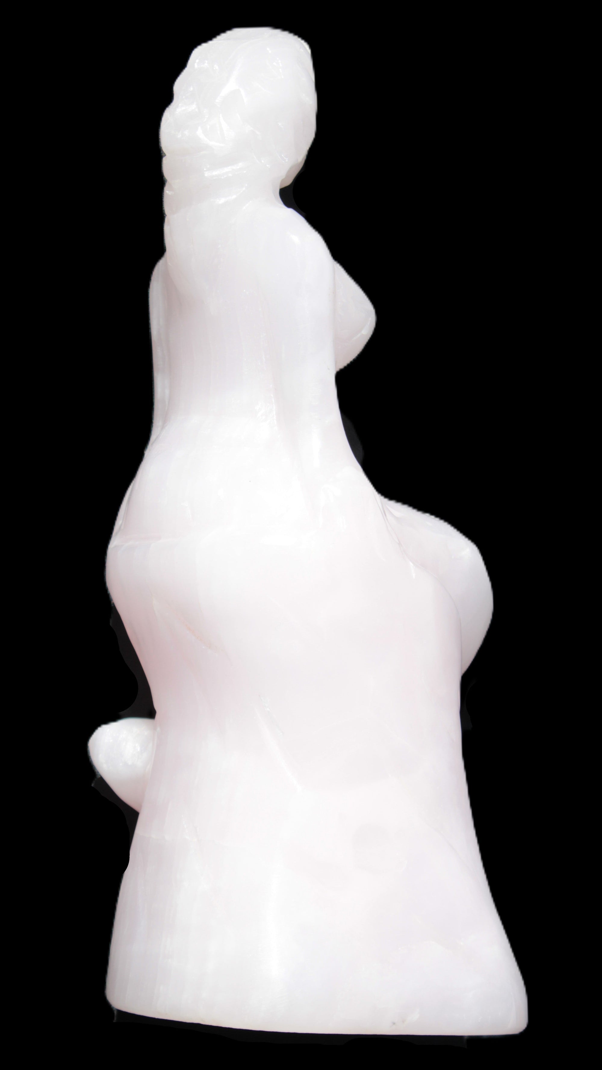 Mangano Calcite hand-carved mermaid 213*75*86mm 1584.9g Rocks and Things Store