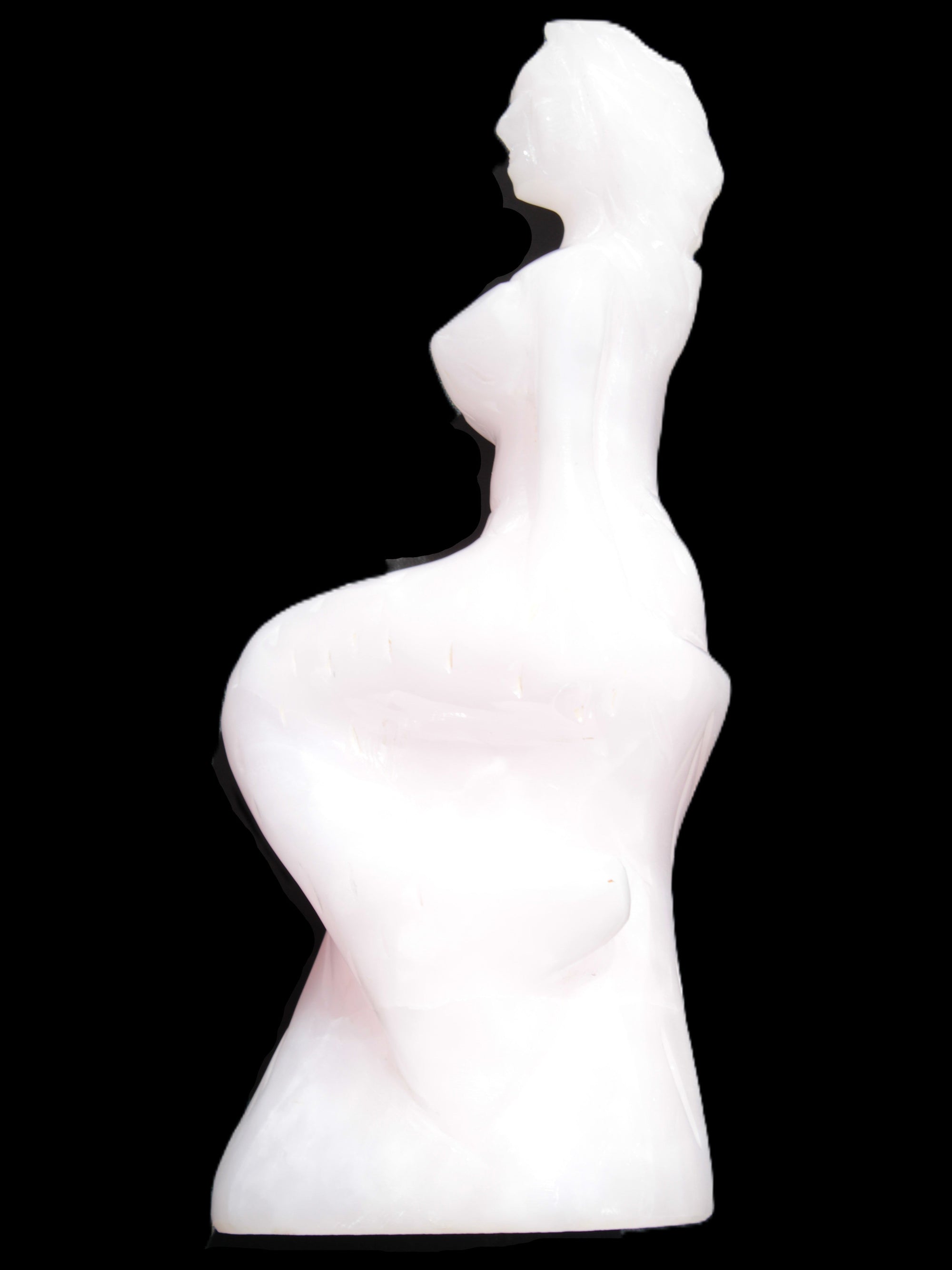 Mangano Calcite hand-carved mermaid 213*75*86mm 1584.9g Rocks and Things Store