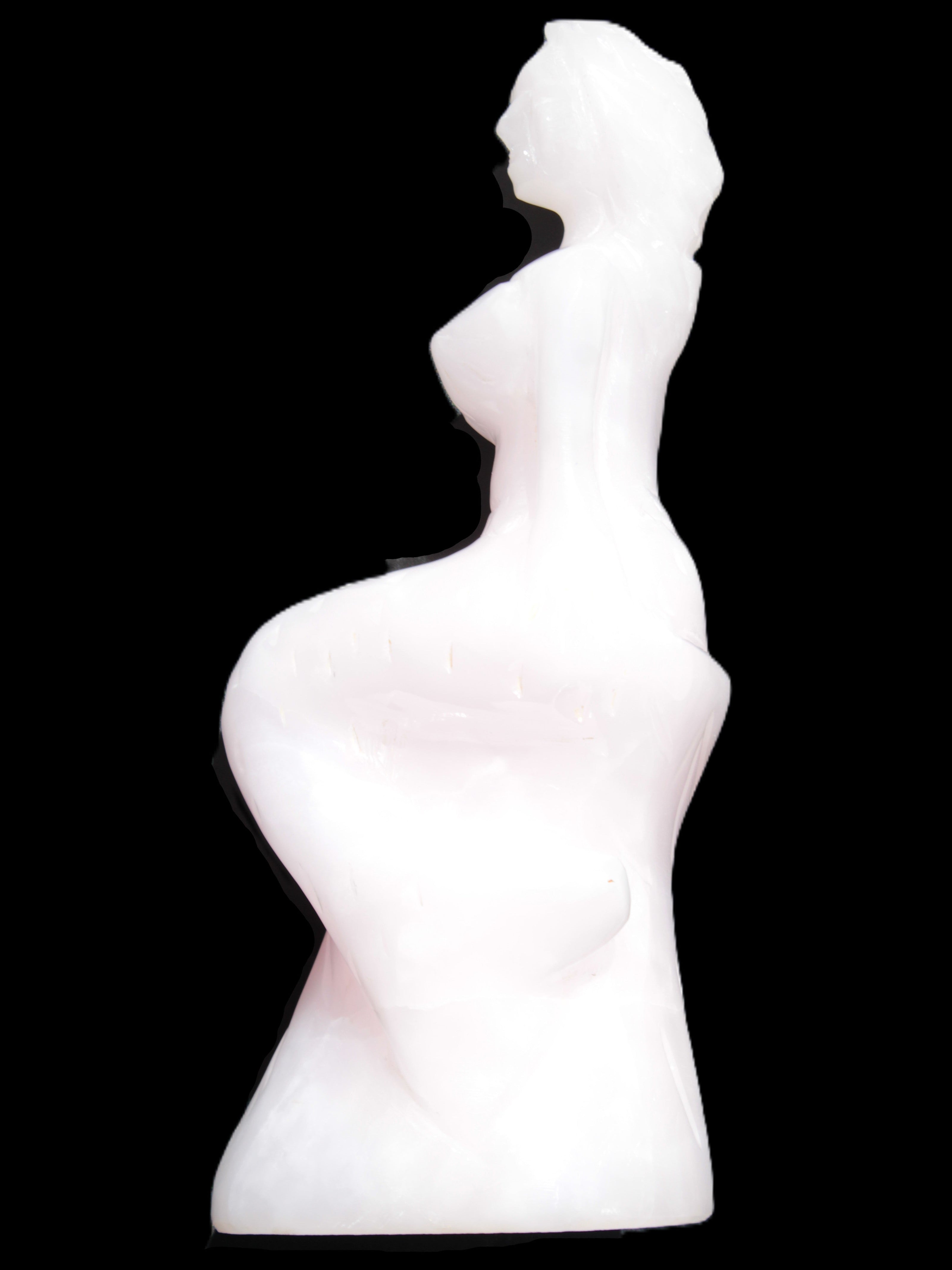 Mangano Calcite hand-carved mermaid 213*75*86mm 1584.9g Rocks and Things Store