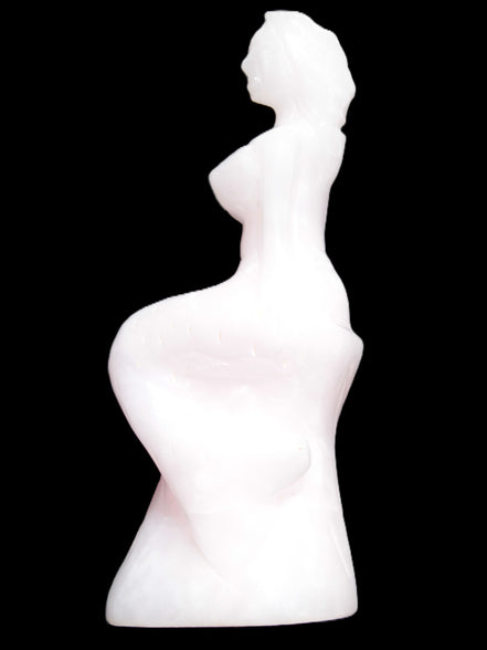 Mangano Calcite hand-carved mermaid 213*75*86mm 1584.9g Rocks and Things Store