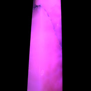 Huge Mangano Calcite obelisk 389*67*77mm 4020g in UV light - 
 Rocks and Things Store