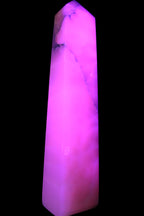Huge Mangano Calcite obelisk 389*67*77mm 4020g in UV light - 
 Rocks and Things Store