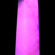 Huge Mangano Calcite obelisk 389*67*77mm 4020g in UV light - 
 Rocks and Things Store