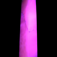 Huge Mangano Calcite obelisk 389*67*77mm 4020g in UV light - 
 Rocks and Things Store