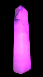 Huge Mangano Calcite obelisk 389*67*77mm 4020g in UV light - 
 Rocks and Things Store