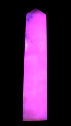 Huge Mangano Calcite obelisk 389*67*77mm 4020g in UV light - 
 Rocks and Things Store