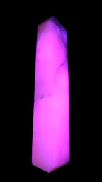 Huge Mangano Calcite obelisk 389*67*77mm 4020g in UV light - 
 Rocks and Things Store