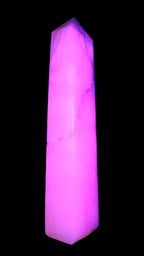 Huge Mangano Calcite obelisk 389*67*77mm 4020g in UV light - 
 Rocks and Things Store