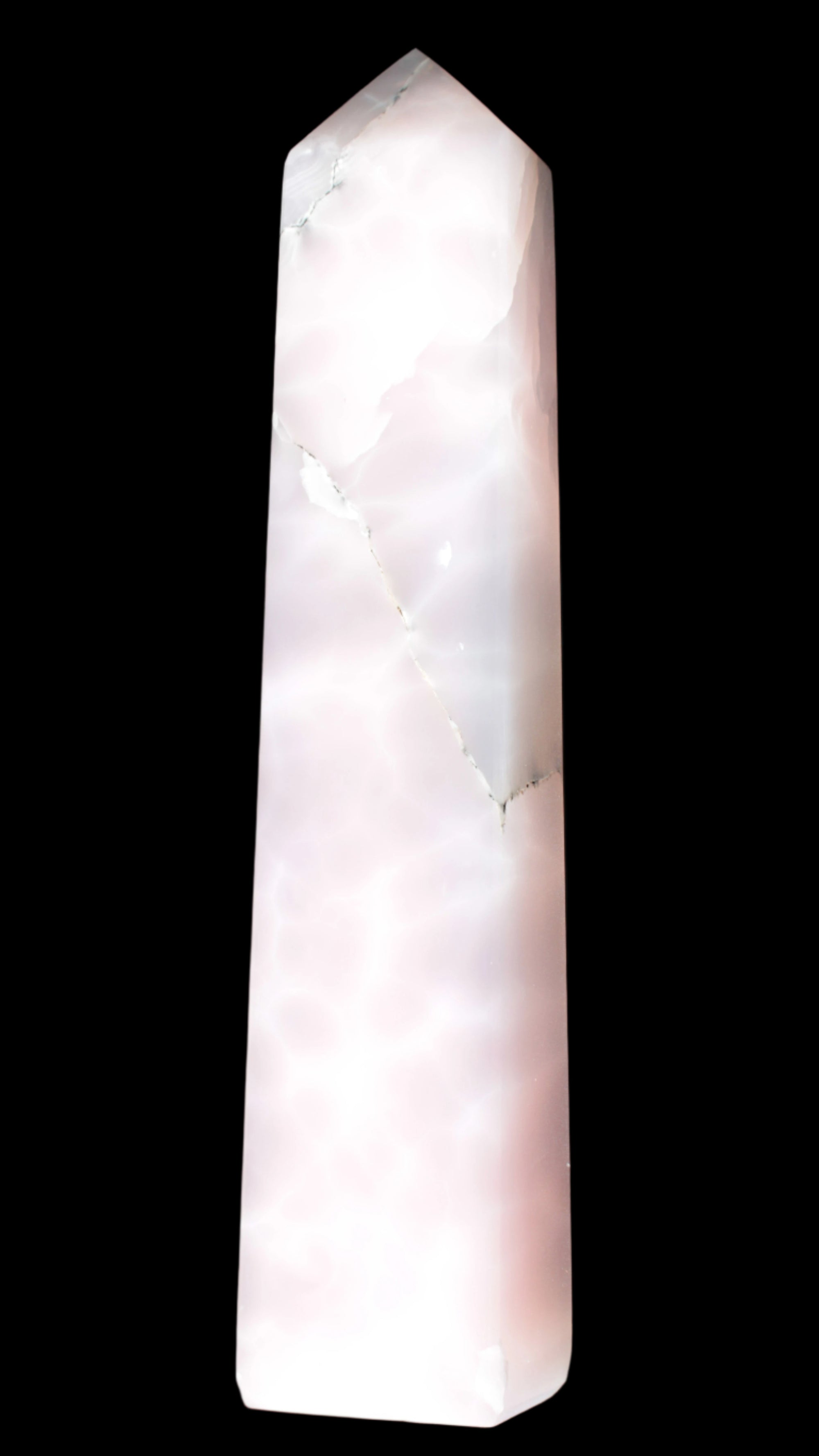 Huge Mangano Calcite obelisk 389*67*77mm 4020g in sunlight - 
 Rocks and Things Store