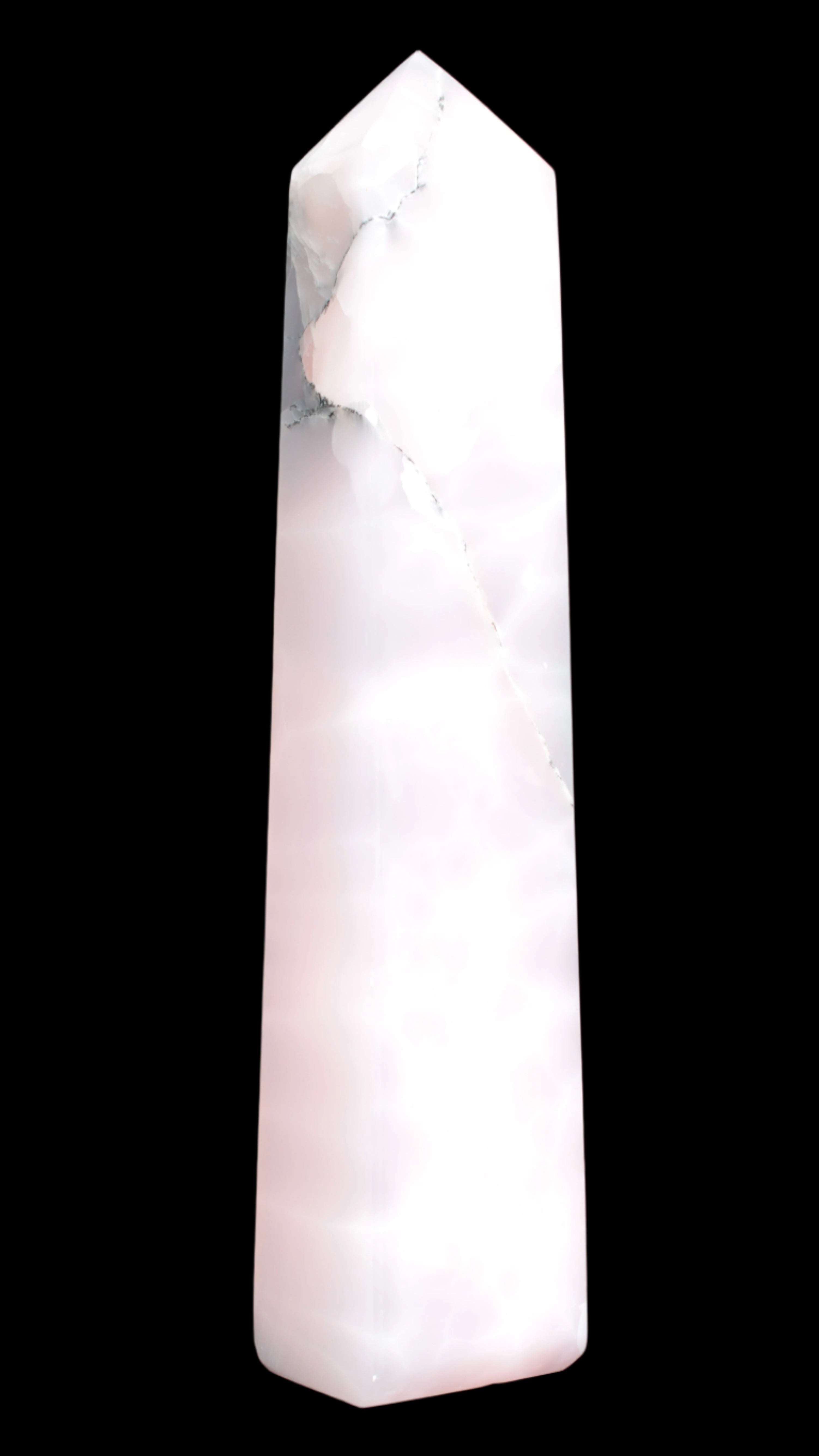 Huge Mangano Calcite obelisk 389*67*77mm 4020g in sunlight - 
 Rocks and Things Store