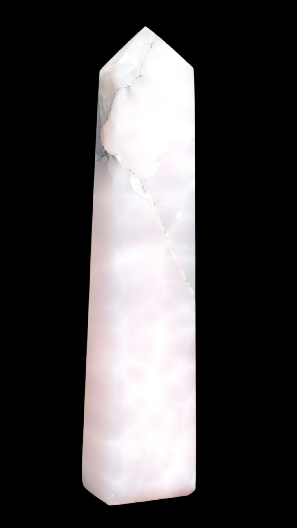 Huge Mangano Calcite obelisk 389*67*77mm 4020g in sunlight - 
 Rocks and Things Store