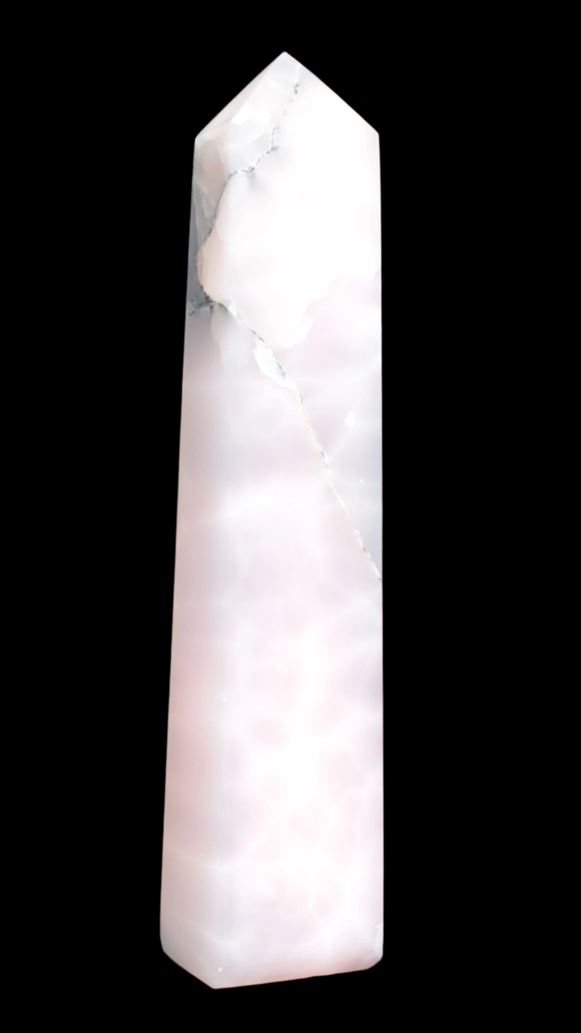 Huge Mangano Calcite obelisk 389*67*77mm 4020g in sunlight - 
 Rocks and Things Store