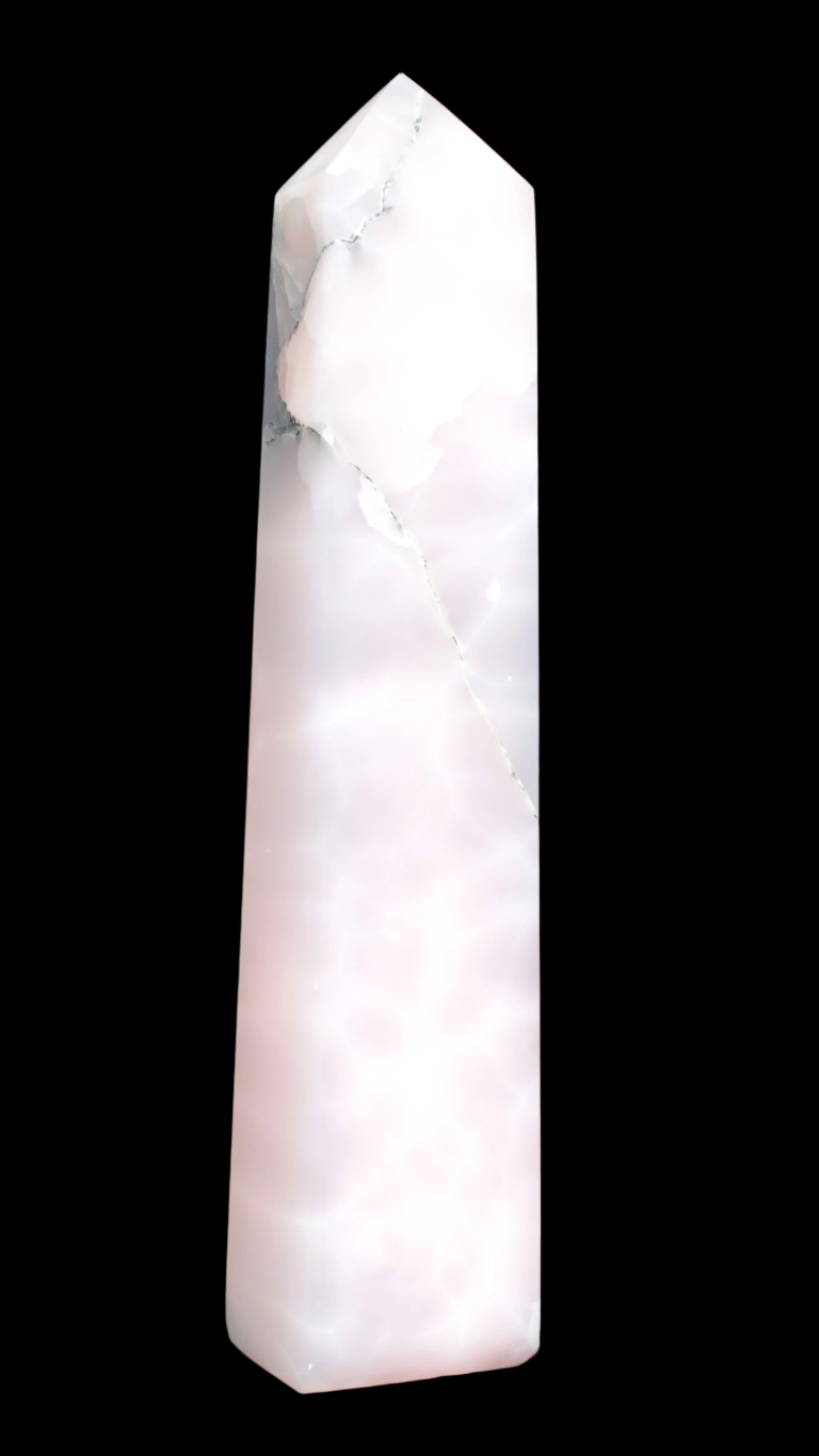 Huge Mangano Calcite obelisk 389*67*77mm 4020g in sunlight - 
 Rocks and Things Store