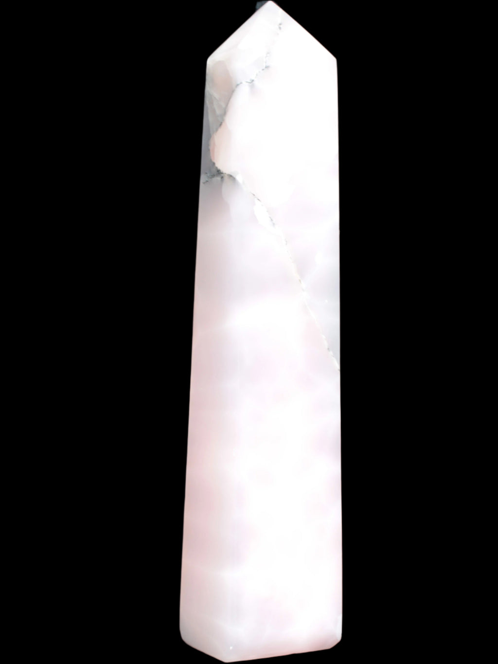 Huge Mangano Calcite obelisk 389*67*77mm 4020g in sunlight - 
 Rocks and Things Store