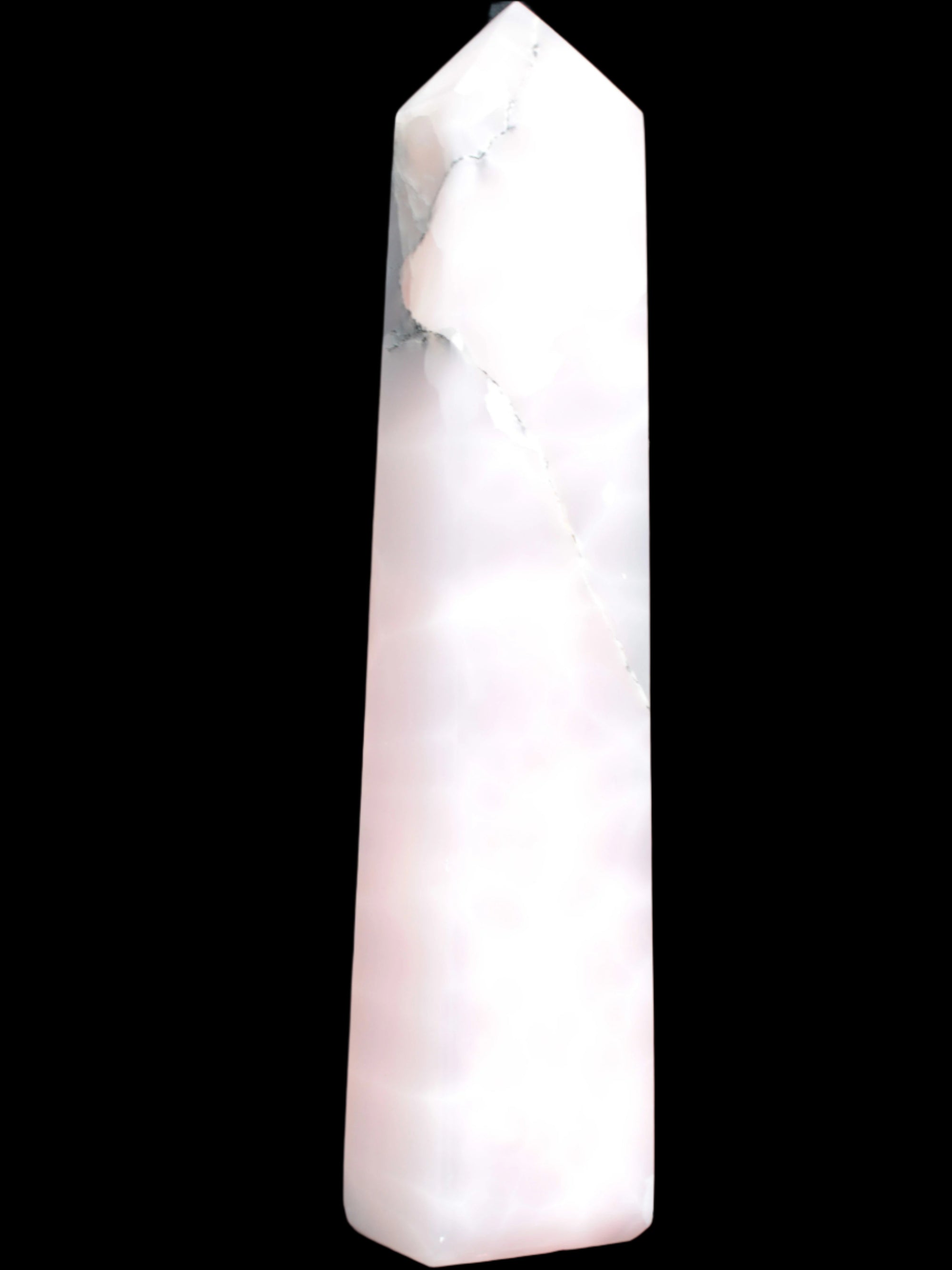 Huge Mangano Calcite obelisk 389*67*77mm 4020g in sunlight - 
 Rocks and Things Store